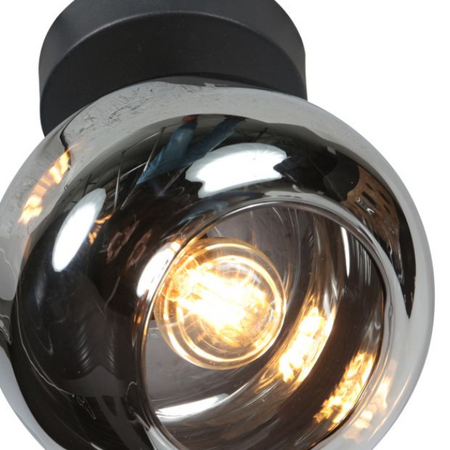 Steinhauer Modern Industriële opbouwspot Tenebris 1-lichts smoke glas
