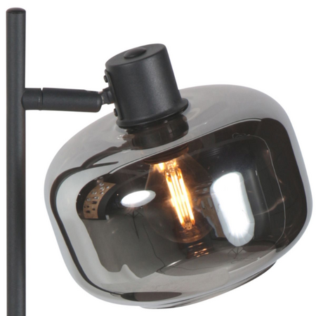 Steinhauer Moderne tafellamp Tenebris 1-lichts smoke glas