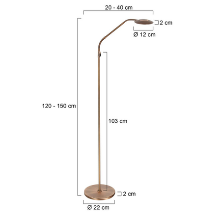 Steinhauer Moderne klassieke oplaadbare leeslamp Zenith 2 zwart met flexibele arm