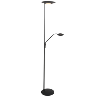 Uplighter Zenith 2 met leesarm en afstandsbediening zwart