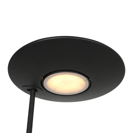 Steinhauer Moderne Uplighter Zenith 2 met leesarm en afstandsbediening zwart