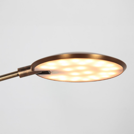 Steinhauer Moderne tafellamp Zenith 2 brons zwenkarm met afstandsbediening