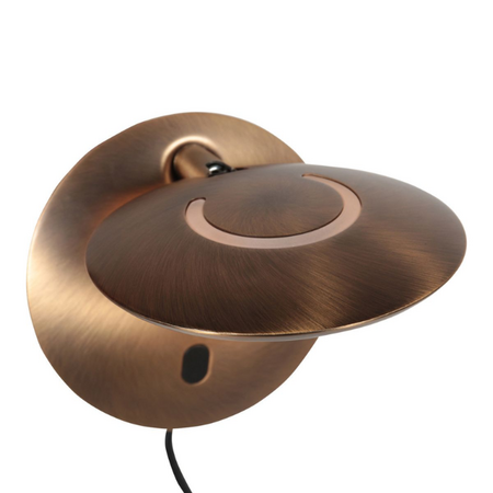 Steinhauer Industriële wandlamp Zenith 2 brons met afstandsbediening