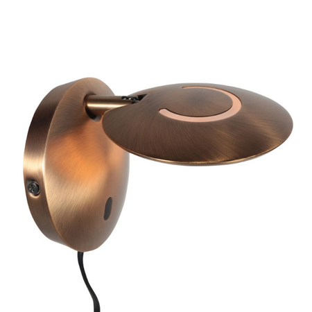 Steinhauer Industriële wandlamp Zenith 2 brons met afstandsbediening