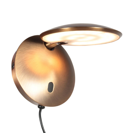 Steinhauer Industriële wandlamp Zenith 2 brons met afstandsbediening