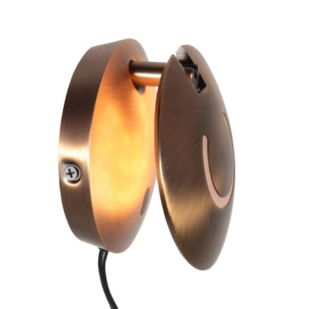 Steinhauer Industriële wandlamp Zenith 2 brons met afstandsbediening
