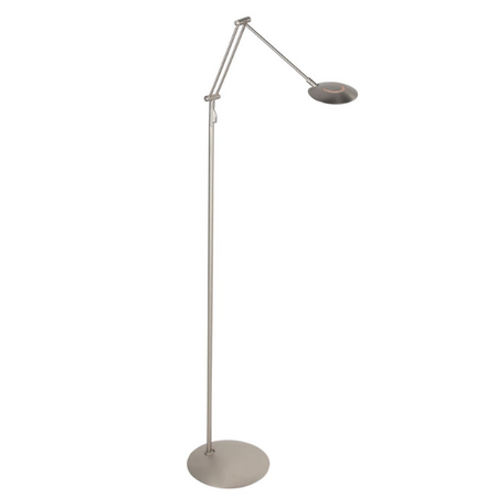 Steinhauer Moderne vloerlamp Zenith 2 staal zwenkarm met afstandsbediening