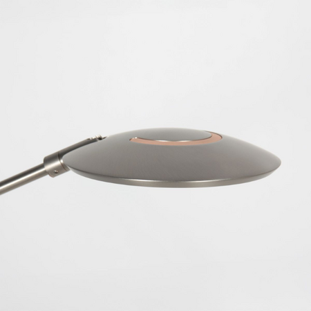 Steinhauer Moderne vloerlamp Zenith 2 staal zwenkarm met afstandsbediening