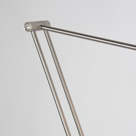 Steinhauer Moderne vloerlamp Zenith 2 staal zwenkarm met afstandsbediening