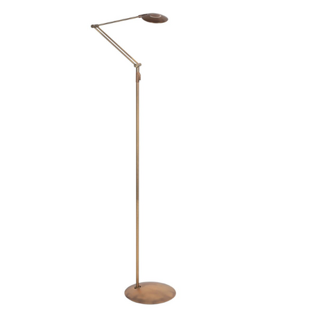 Steinhauer Moderne vloerlamp Zenith 2 brons zwenkarm met afstandsbediening