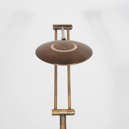 Steinhauer Moderne vloerlamp Zenith 2 brons zwenkarm met afstandsbediening