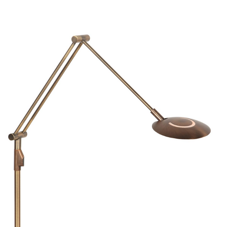 Steinhauer Moderne vloerlamp Zenith 2 brons zwenkarm met afstandsbediening