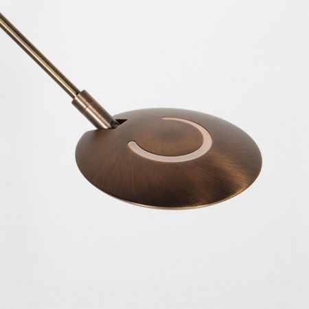 Steinhauer Moderne vloerlamp Zenith 2 brons zwenkarm met afstandsbediening