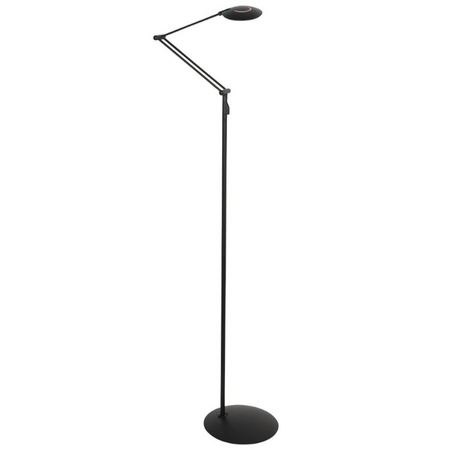 Steinhauer Moderne vloerlamp Zenith 2 zwart zwenkarm met afstandsbediening
