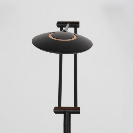 Steinhauer Moderne vloerlamp Zenith 2 zwart zwenkarm met afstandsbediening