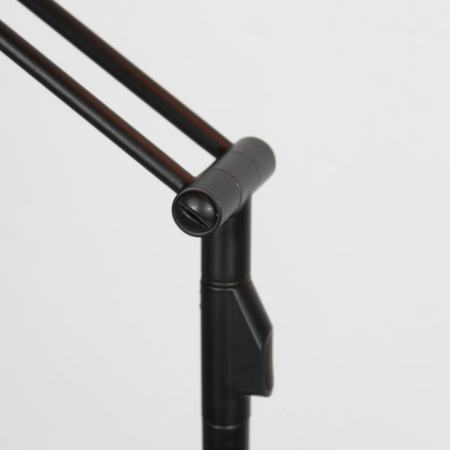 Steinhauer Moderne vloerlamp Zenith 2 zwart zwenkarm met afstandsbediening