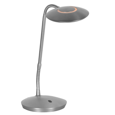 Steinhauer Moderne tafellamp Zenith 2 staal met afstandsbediening