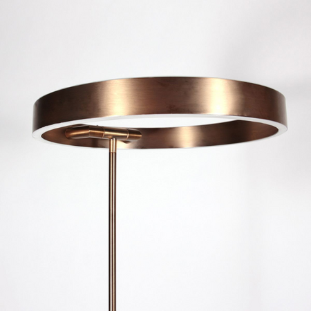 Steinhauer Modern industriële uplighter met leeslamp Soleil 2 brons
