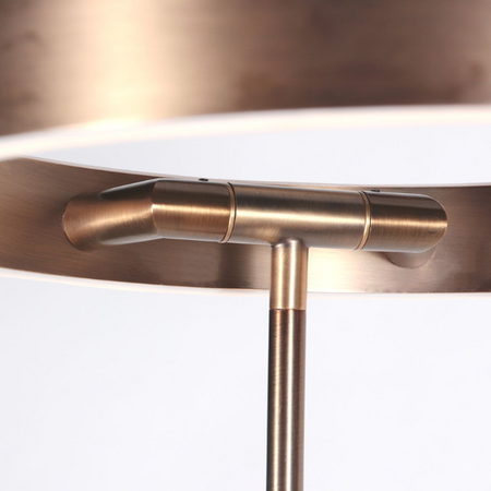 Steinhauer Modern industriële uplighter met leeslamp Soleil 2 brons