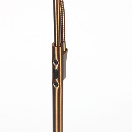 Steinhauer Modern industriële uplighter met leeslamp Soleil 2 brons