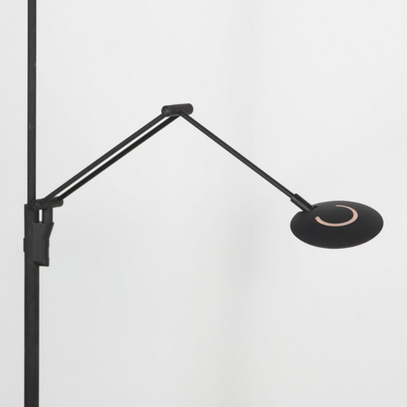 Steinhauer Moderne design uplighter met leeslamp Zenith 2 zwart met dubbele reflector