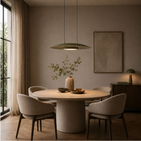 Freelight Modern industriële hanglamp Lastra olijfgroen Ø60 cm