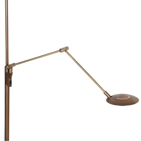 Steinhauer Moderne design uplighter met leeslamp Zenith 2 brons met dubbele reflector