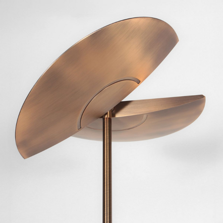 Steinhauer Moderne design uplighter met leeslamp Zenith 2 brons met dubbele reflector