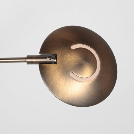 Steinhauer Moderne design uplighter met leeslamp Zenith 2 brons met dubbele reflector