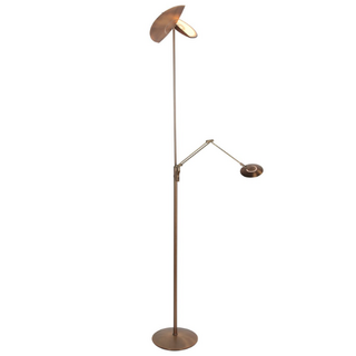 Vloerlamp Zenith 2 brons met dubbele reflector