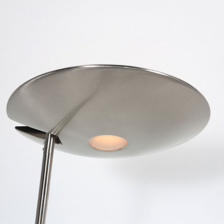 Steinhauer Moderne uplighter met leesarm Daphne 2 staal