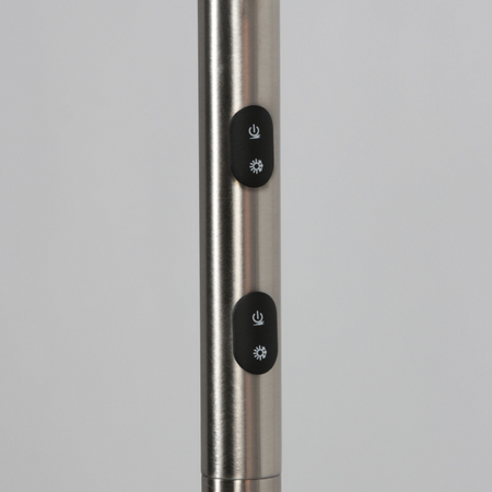 Steinhauer Moderne uplighter met leesarm Daphne 2 staal