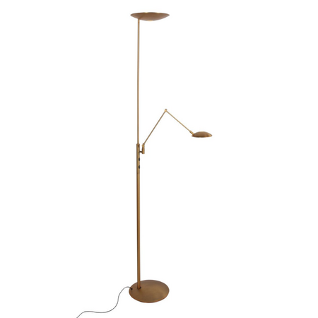 Steinhauer Moderne vloerlamp Daphne 2 brons uplight met leesarm
