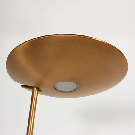 Steinhauer Moderne vloerlamp Daphne 2 brons uplight met leesarm