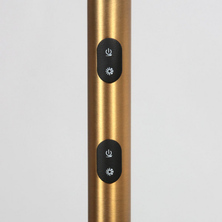 Steinhauer Moderne vloerlamp Daphne 2 brons uplight met leesarm
