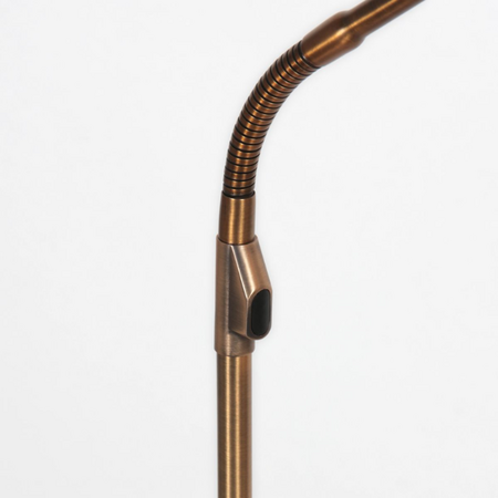 Steinhauer Moderne vloerlamp Zenith 2 brons met afstandsbediening
