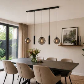Hanglamp Bollique 5-lichts smoke