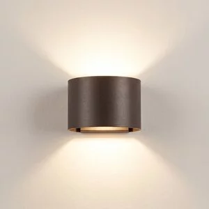 Steinhauer Modern industriële wandlamp Muro 1-lichts rond cacao