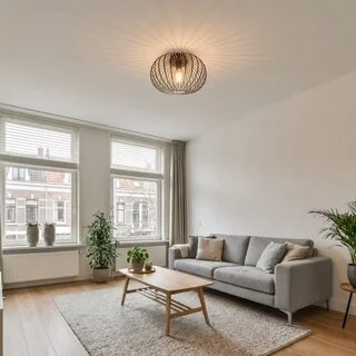 Plafondlamp Aglio 1-lichts brons Ø40 cm