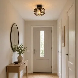 Plafondlamp Aglio 1-lichts brons Ø25 cm