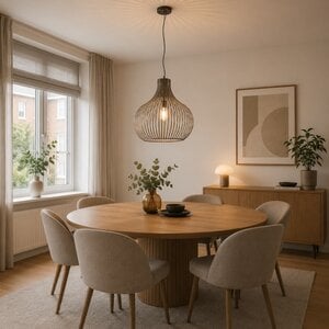 Freelight Industriële hanglamp Aglio 1-lichts brons Ø58 cm