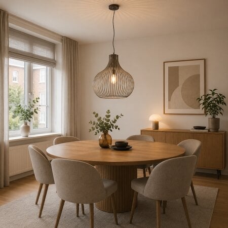 Freelight Industriële hanglamp Aglio 1-lichts brons Ø58 cm