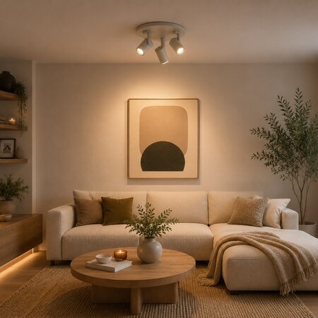 Highlight Moderne opbouwspot Halo 3-lichts zand