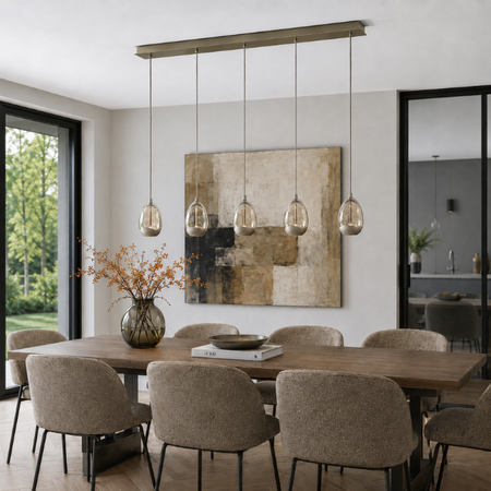 Highlight Modern design hanglamp Champagne Egg 5-lichts balk