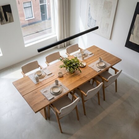 Highlight Modern industriële hanglamp Kaia zwart 160 cm
