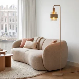 Vloerlamp Marrone 1-lichts zand