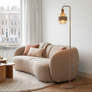 Highlight Moderne vloerlamp Marrone 1-lichts zand