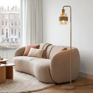 Vloerlamp Marrone 1-lichts zand