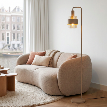 Highlight Moderne vloerlamp Marrone 1-lichts zand