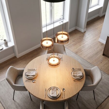 Highlight Modern minimalistische hanglamp Enzo 3-lichts getrapt brons